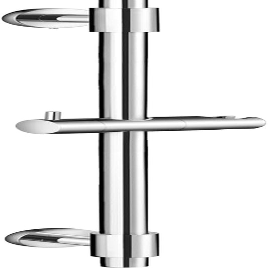 Colonna Doccia Saliscendi Doccia Acciaio Inox, Asta Doccia Con Supporto Soffione Regolabile, Lucido 100CM, F209S100-PS