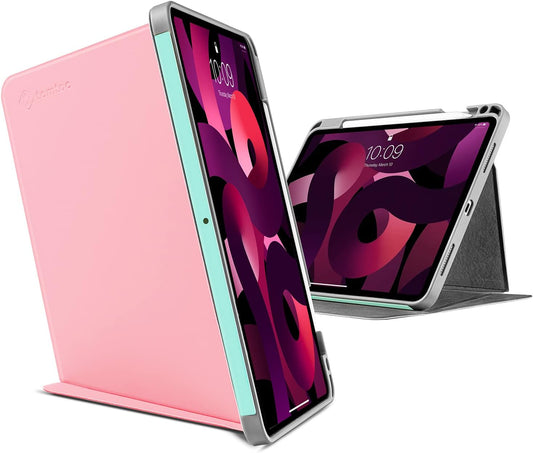 Custodia per Ipad Air 5 E 4 2022/2020, Protettiva Con Posizioni Verticali/Orizzontali in Piedi, Portapenne, Sospensione/Riattivazione Automatica, Custodia in 3 Modalità Con Angolazioni Multiple