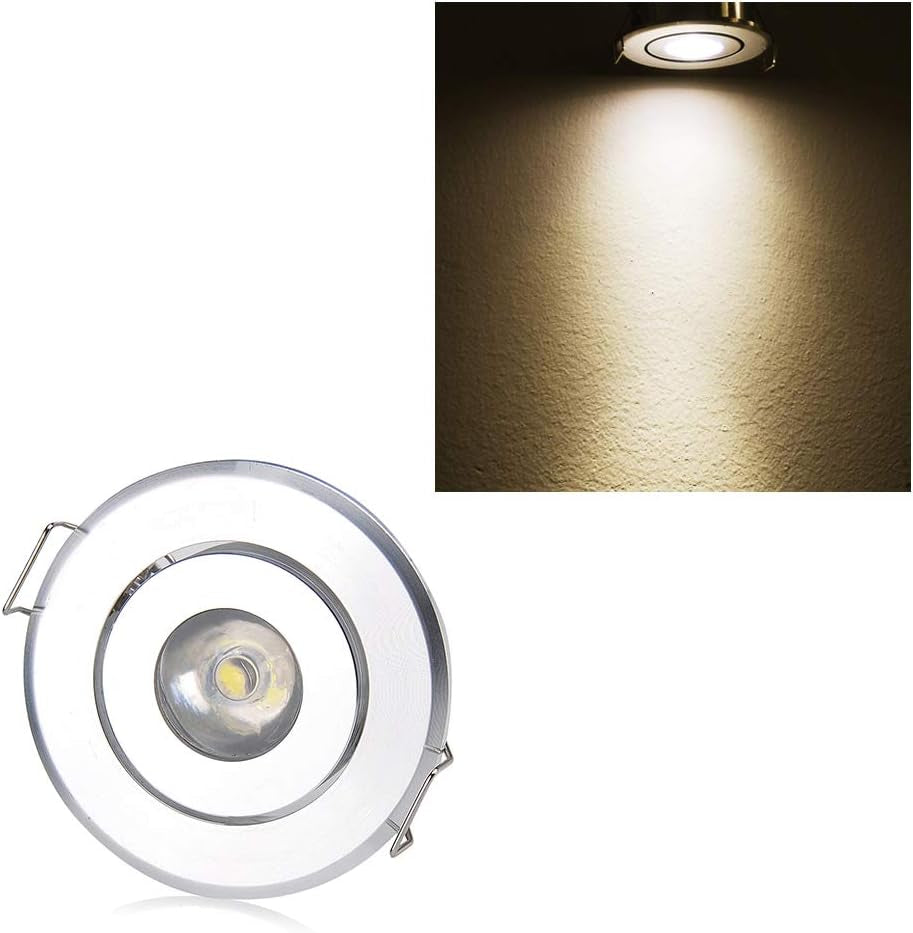 Piccoli Faretti Da Incasso a LED, 10 Pezzi, 1 W, 230 V, Rotondi, Con Trasformatore, Orientabili, Mini Faretti Da Soffitto a LED, 110 Lm, Misura Foro 42-45 Mm