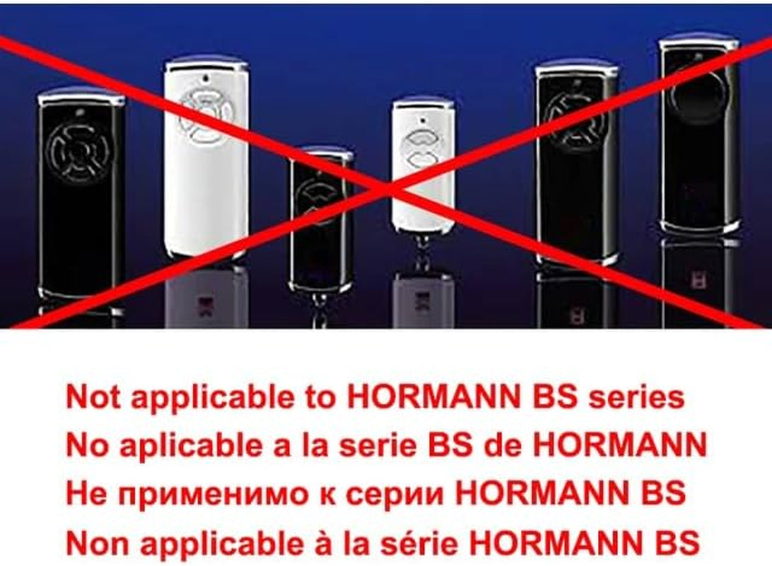 Apriporta Da Garage 868,3 Mhz per Trasmettitore Manuale Hörmann, Telecomando per Porta Del Garage Universale 868 Mhz, Compatibile Con Mhz Hörmann HSM2 HSM4 HS1 HS2 HS4 HSE2 HSZ1 HSZ2 HSP4, 1 Pezzo