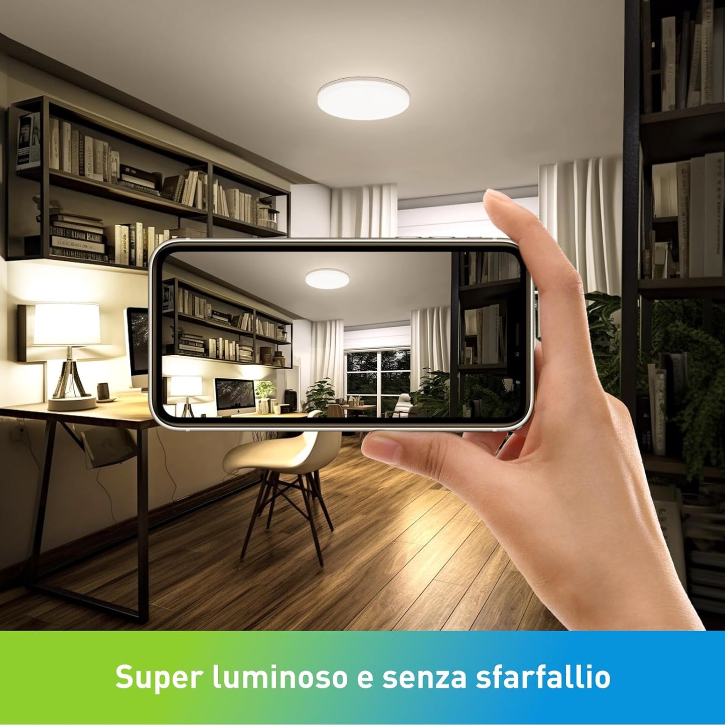 LED Plafoniera 48W Ultra Magro UFO Pannello LED Rotondo Bianca Naturale 4000K 4320LM Lampada Da Soffitto per Soggiorno Camera Da Letto Bagno Cucina Corridoio E Balcone Ø30Cm