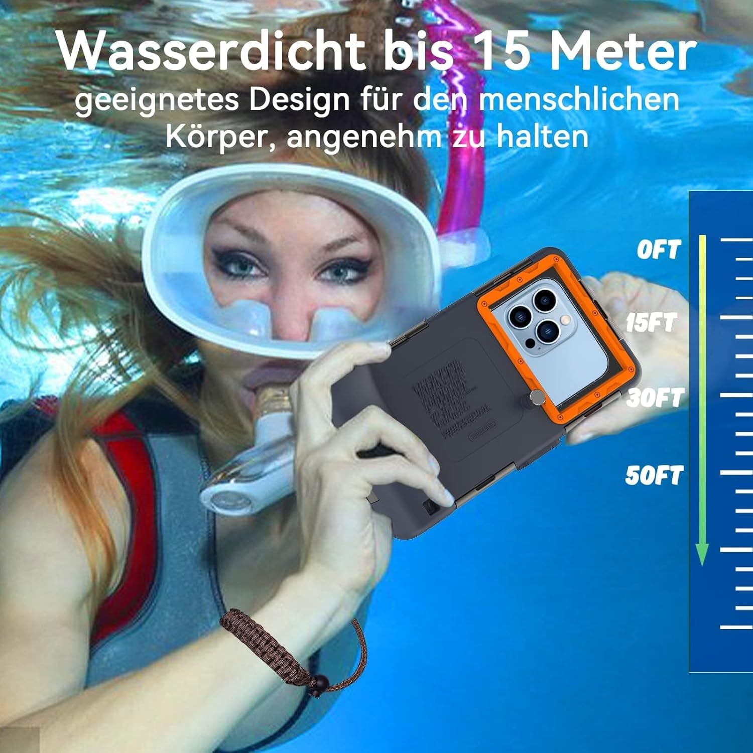 Custodia Impermeabile Smartphone Cellulare Casi Universali Di Immersione Professionale Del Telefono Cellulare Sott'Acqua per Iphone Samsung Huawei, Immersione Snorkeling Surf