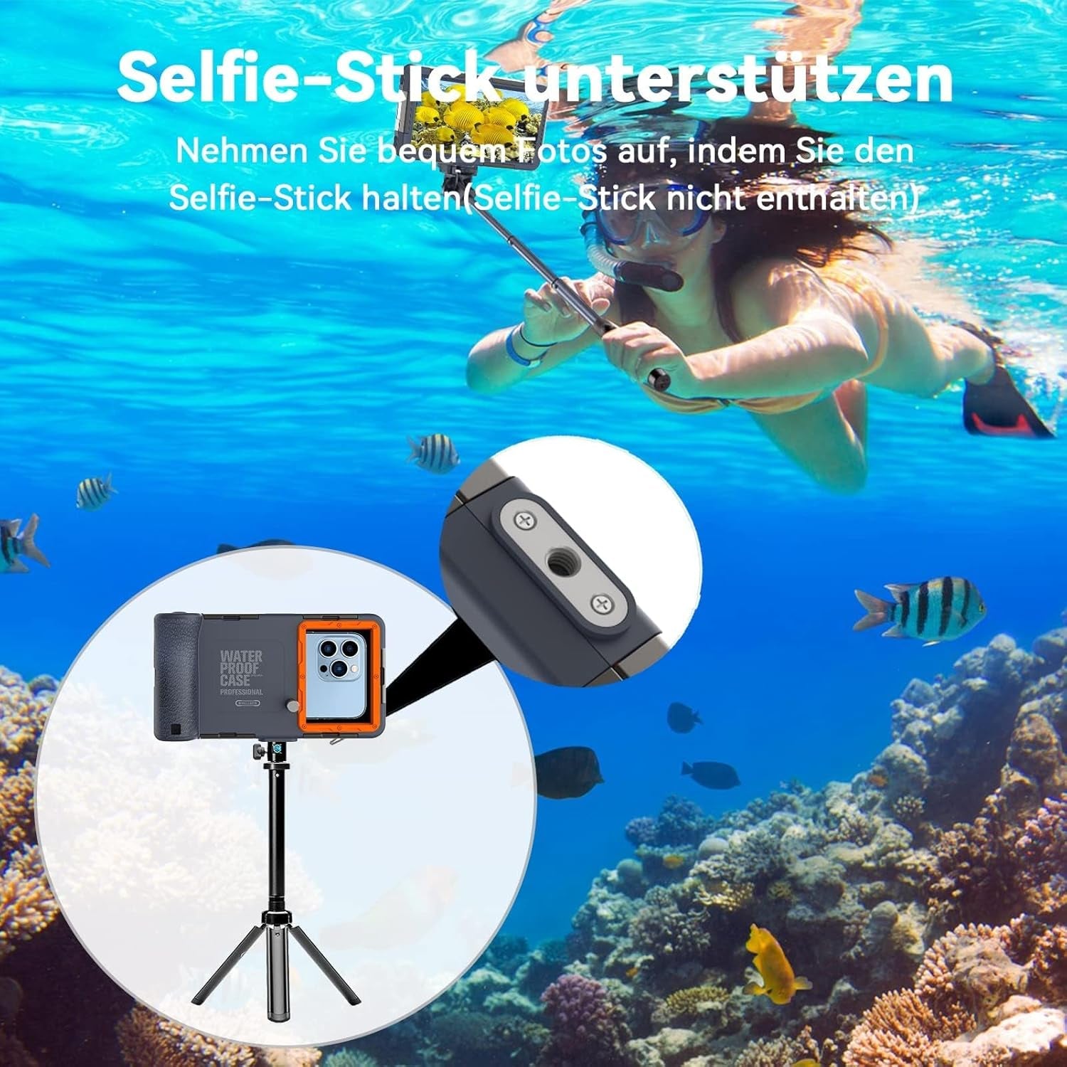 Custodia Impermeabile Smartphone Cellulare Casi Universali Di Immersione Professionale Del Telefono Cellulare Sott'Acqua per Iphone Samsung Huawei, Immersione Snorkeling Surf
