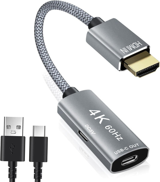 Adattatore Cavo HDMI Maschio a USB-C Femmina Con Cavo USB C,Attrezzature per Macchine Nreal Air Ar,Adattatore Thunderbolt 3 4K 60Hz per Macbook Pro,Mac Air,Microsoft Surface