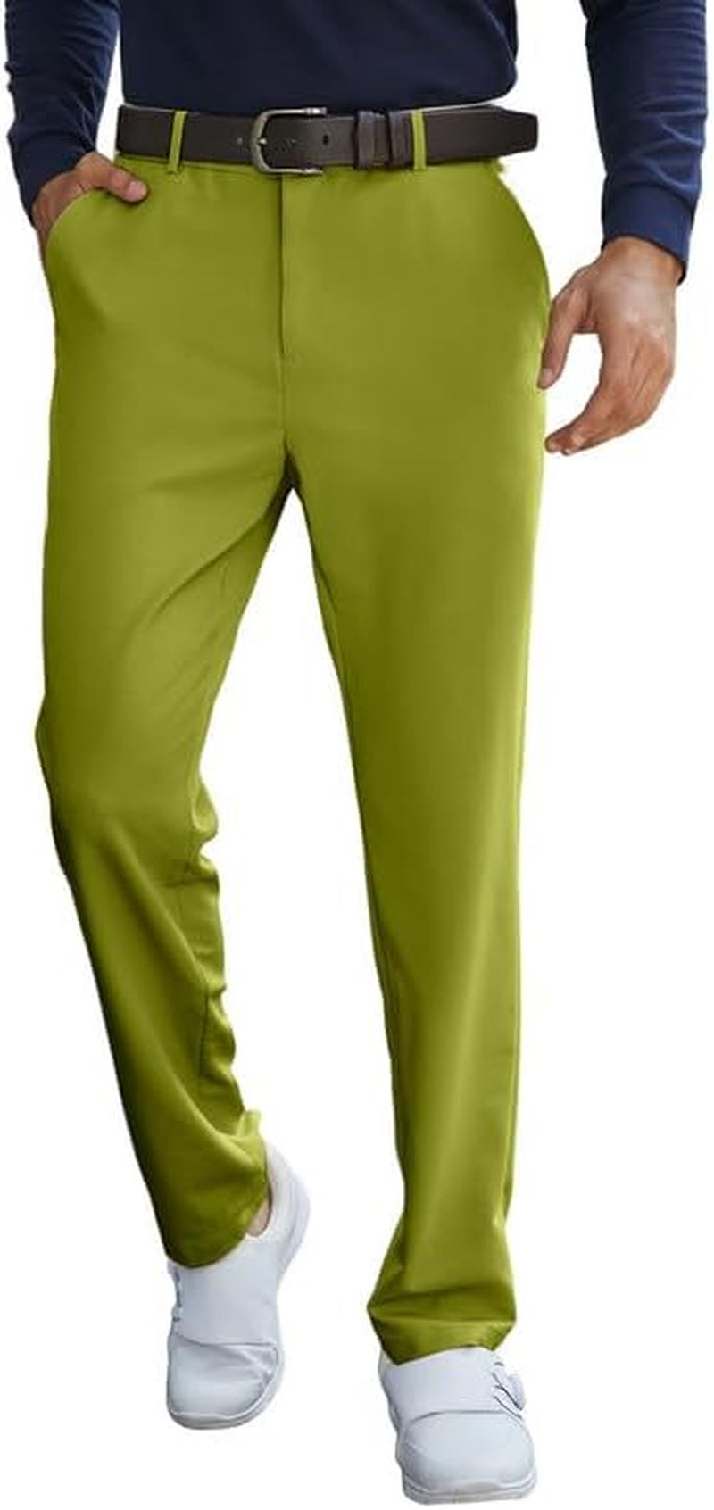 Uomo Pantaloni Da Golf Sportivi Casual Slim Fit Leggeri Elasticizzati Pants Con 5 Taschen