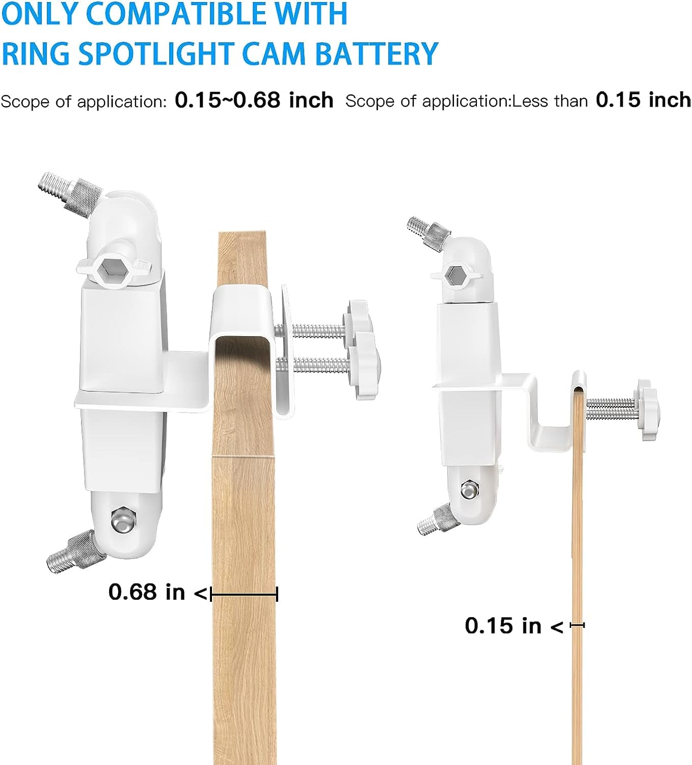 Supporto per Grondaia 2 in 1 Resistente Alle Intemperie per Pannello Solare Ad Anello, Spotlight Cam plus (Batteria/Plug-In), Spotlight Cam Pro (Batteria/Plug-In), Accessori Di Montaggio Per