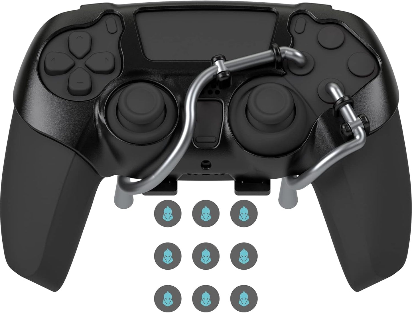 Leverback V2 PS5 Paddles, Adattatore Espansione Tasti per Controller PS5 | Vestibilità Con Tappo per Joystick (Nero)