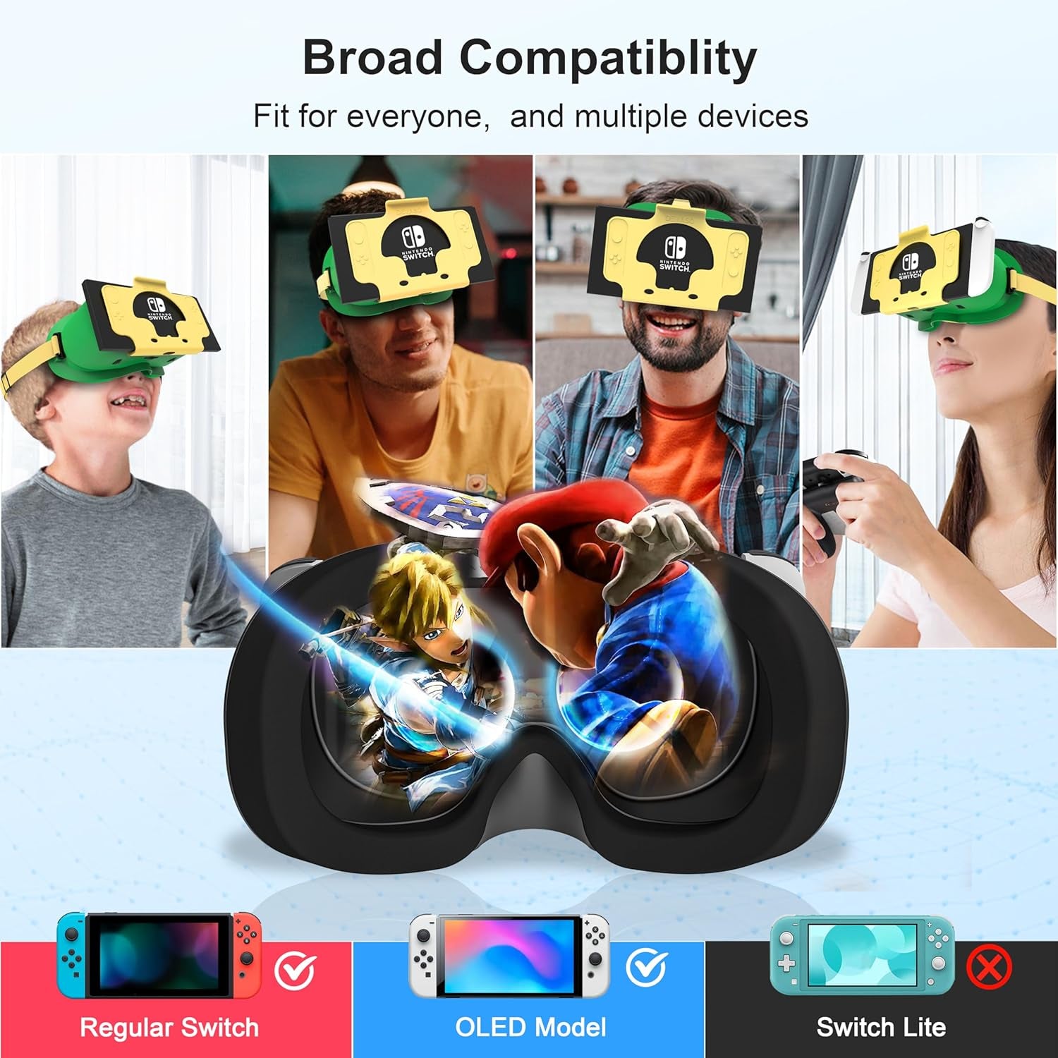 Occhiali VR per Nintendo Switch/Switch OLED Con Lenti HD Regolabili, 3D VR (Virtual Reality), Set Di Accessori, Switch VR Labo Goggles, Cose Fantastiche per Ragazzi