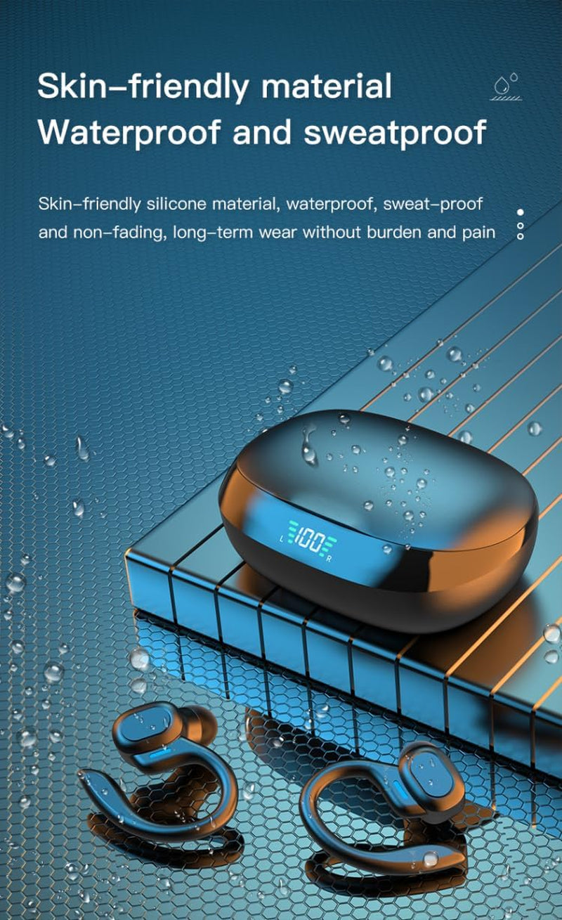 Cuffie Wireless Bluetooth 5.3 AI010 (SP16). Anno 2023. Assistente Vocale. Impermeabili per Doccia O Sport. Blocco Rumore Esterno. Microfono per Telefono. Stereo Hifi