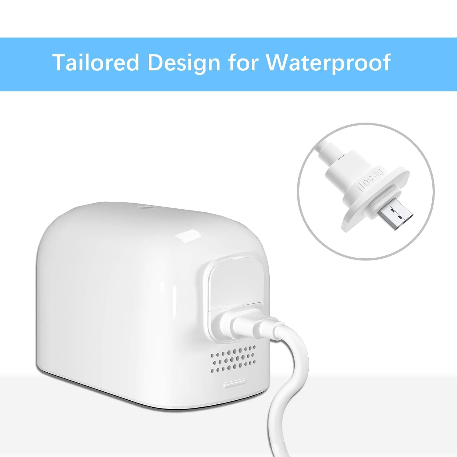 Eufy 2C/2C Pro - Cavo Di Ricarica per Fotocamera Eufy 2C/2C Pro Quick Charge 3.0 Con Cavo Da 9 M, Resistente Alle Intemperie, 2 Pezzi, Colore: Bianco