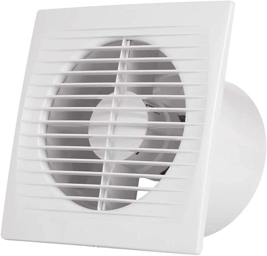 Ventilatore Aspiratore Da Bagno 15 W Aria 152 X 97 X 152 H Mm Silenzioso Con Valvola anti Zanzariera Integrata, 180 M3/H, Ideale per Bagno Cucina WC Ufficio