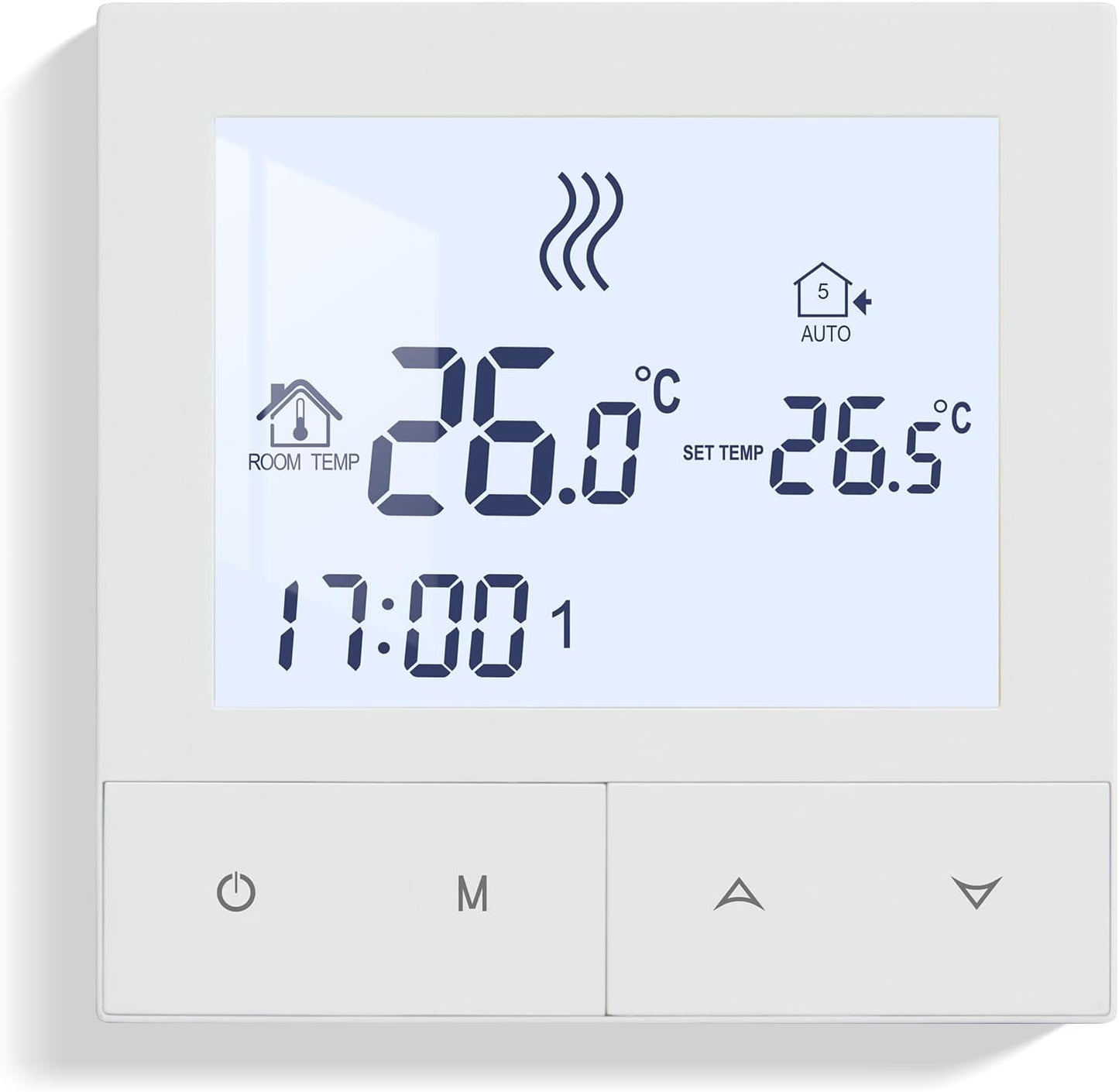 Termostato Smart per Riscaldamento Dell'Acqua,Termostato Ambiente Digitale Programmabile Settimanale Cronotermostato 3A TDS72-WP