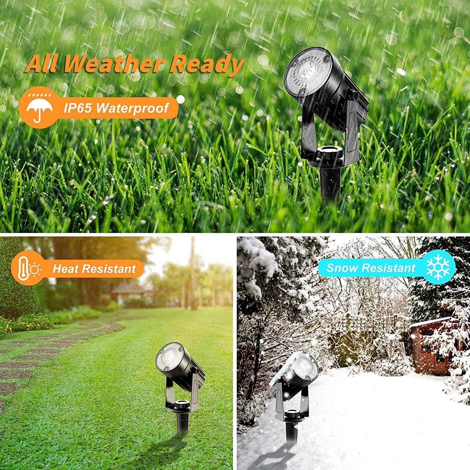 Faretti Solari Da Giardino RGB, Lampada Solare Giardino Colorate IP65 Impermeabili ON/OFF Automatici RGB per Giardino Alberi Cespugli Vialetto Confezione Da 4