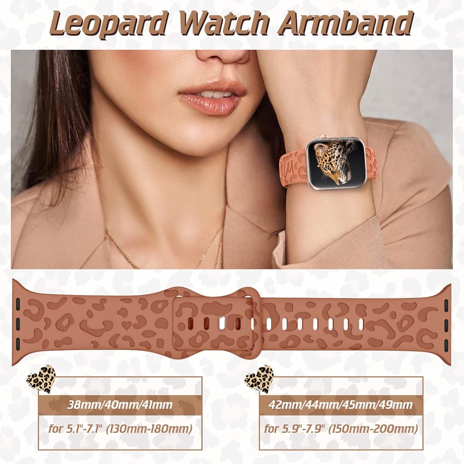 3 Bracciali Con Incisione Leopardata, Compatibili Con Apple Watch, 38 Mm, 42 Mm, 40 Mm, 44 Mm, 45 Mm, 49 Mm, Da Donna, in Morbido Silicone, Impermeabile, per Iwatch Series SE 8, 7, 6, 5, 4, 3, 2, 1