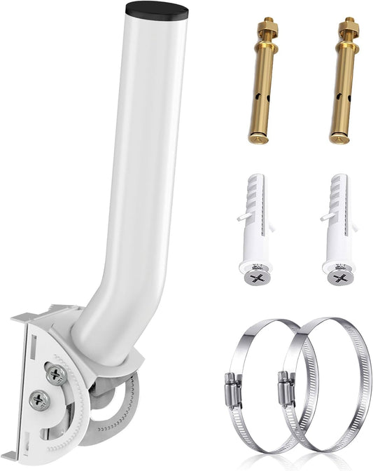 Supporto Universale per Antenna, Resistente Alle Intemperie, 25 Cm, a J, Accessorio per Montaggio Su Asta, Antenna TV Esterna, Supporto a Ponte, Montaggio a Parete E per Punto Di Accesso Esterno CPE
