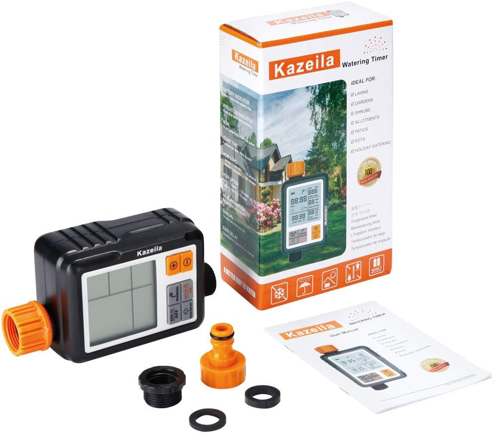 Computer per Irrigazione  Centralina Irrigazione Programmazione Di Irrigazione Timer per Irrigazione Temporizzatori per Irrigatori Digitale Programmabile per Giardino Sistema Di Irrigazione