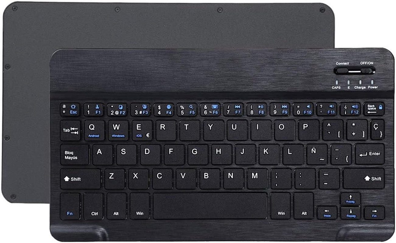 - Tastiera Bluetooth Wireless, Ultrasottile, Compatibile Con Tablet Ios, Android E Windows, Layout QWERTY Spagnolo