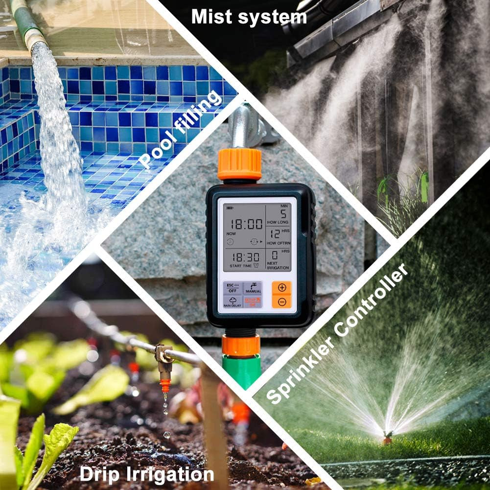 Computer per Irrigazione  Centralina Irrigazione Programmazione Di Irrigazione Timer per Irrigazione Temporizzatori per Irrigatori Digitale Programmabile per Giardino Sistema Di Irrigazione