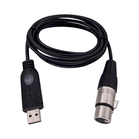 Cavo Da USB a XLR SH-AU20A per Microfoni Dinamici Come Shure (5,9 Piedi)