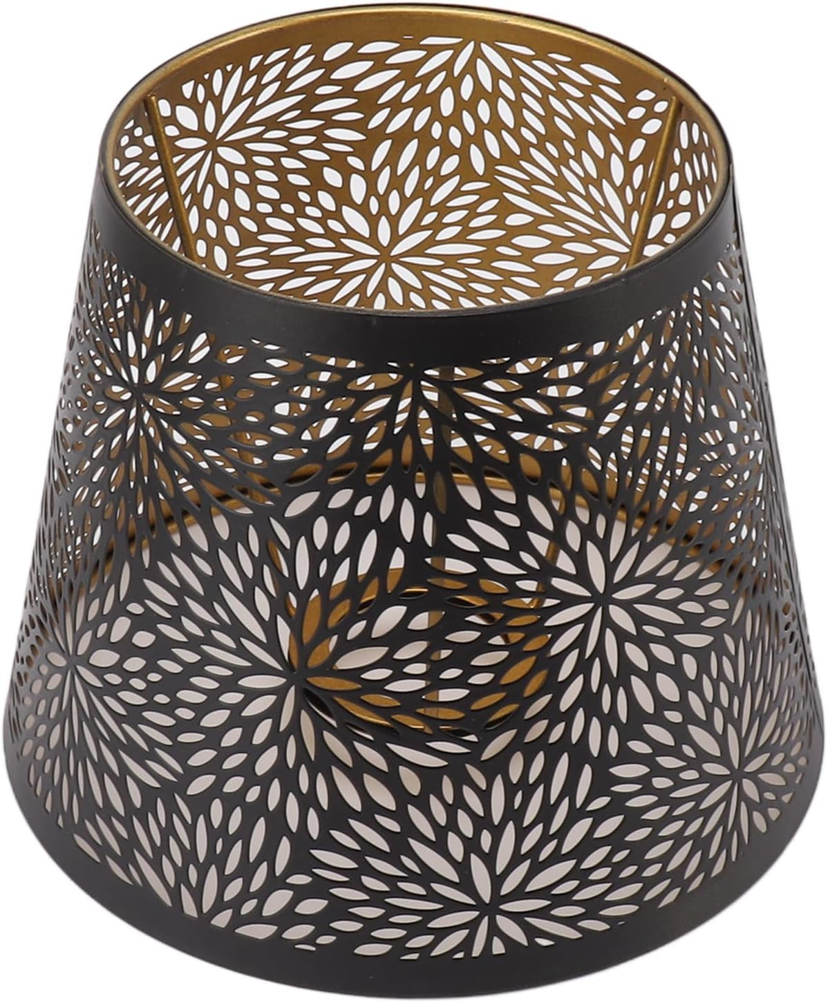 Copriparalume in Metallo, Paralume E26 E27 Con Decoro Interno Oro per Lampada Da Tavolo