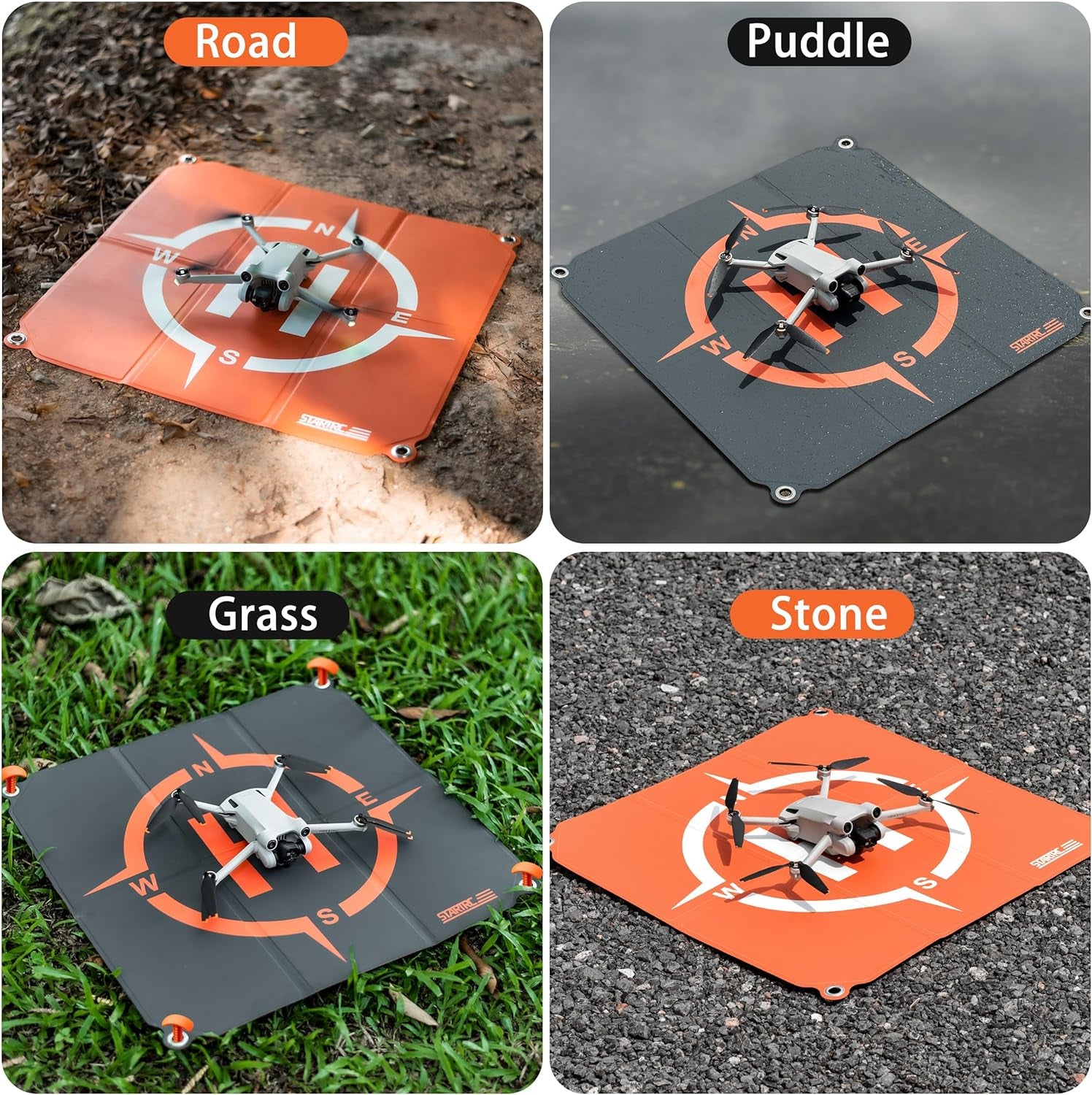 Drone Landing Pad,50Cm(19”) Portatile Universale Pieghevole Veloce Helipad Tappeto Di Atterraggio per DJI Air 2S / Mavic Mini 2 / Mavic Air 2 / Mavic 2 /FIMI X8SE /DJI FPV Drone