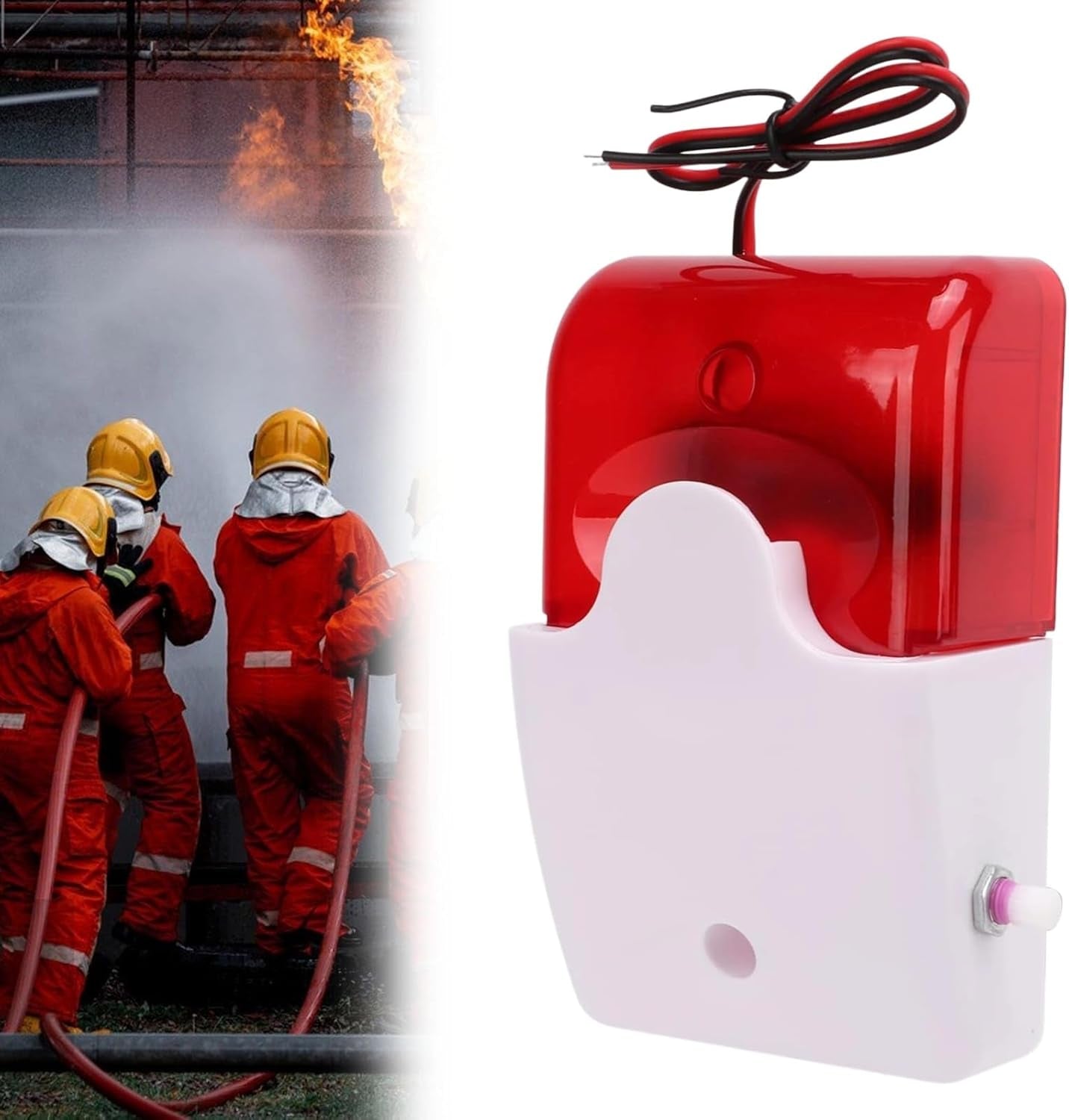 Allarme Luce Sonora Luce Lampeggiante 110Db Corno Di Allarme Regolabile Ad Alta Decibel Luoghi Pubblici Allarme Di Sicurezza per L'Evacuazione Di Emergenza(220V)