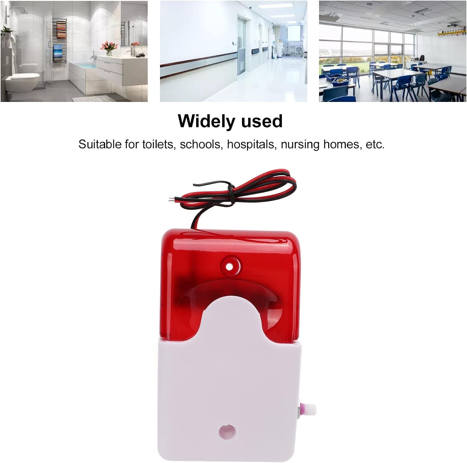 Allarme Luce Sonora Luce Lampeggiante 110Db Corno Di Allarme Regolabile Ad Alta Decibel Luoghi Pubblici Allarme Di Sicurezza per L'Evacuazione Di Emergenza(220V)