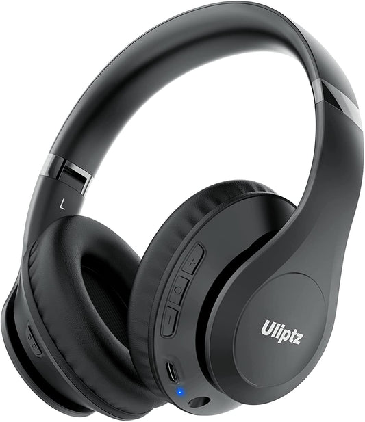 Cuffie Wireless, 65 Ore Di Riproduzione, over Ear, Senza Fili, Stereo Hifi Con Microfono, Cuffie Bluetooth 5.3 per Viaggio/Ufficio/Telefono/Pc (Nero)