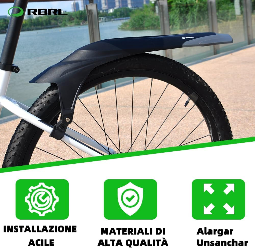 Parafanghi per Mountain Bike, Modello Nuovo, Universale Da 26 – 29 Pollici, Parafango per Bicicletta a Sospensione Completa/Mtb per Protezione Da Spruzzi D'Acqua E Sporco