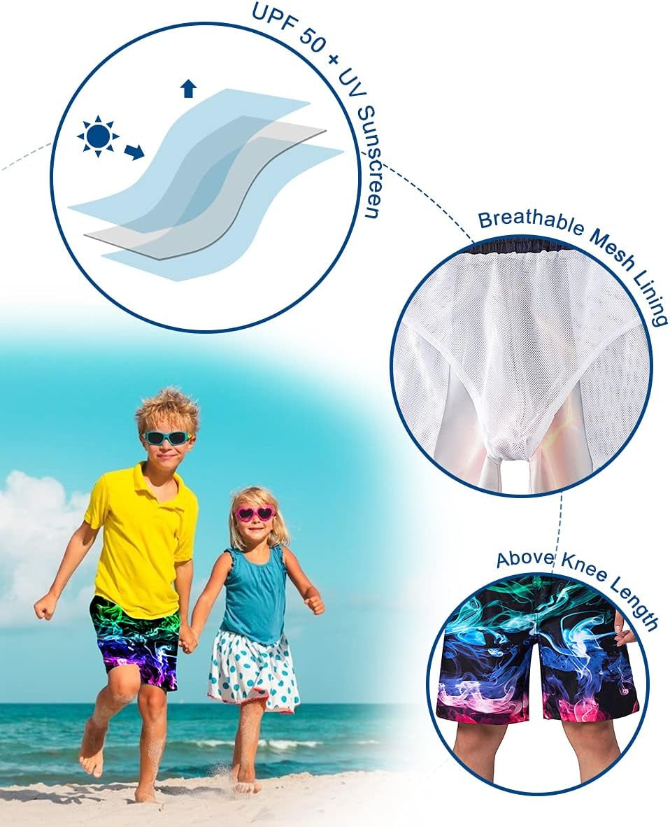 Costumi Bambino Ragazzi Mare 3D Stampato Bermuda Da Bagno Asciugatura Rapida Costume Surf Pantaloncini 5-14 Anni