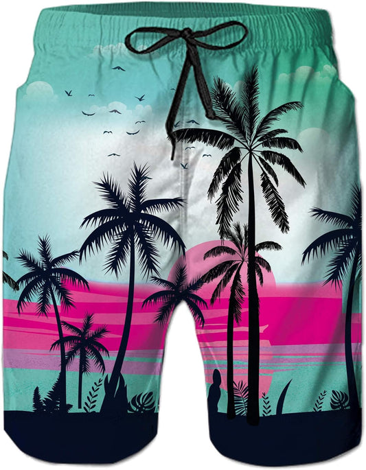Uomini Tronchi per La Spiaggia Da Uomo Di Costume Da Bagno Con Stampa Corti Pantaloncini Shorts