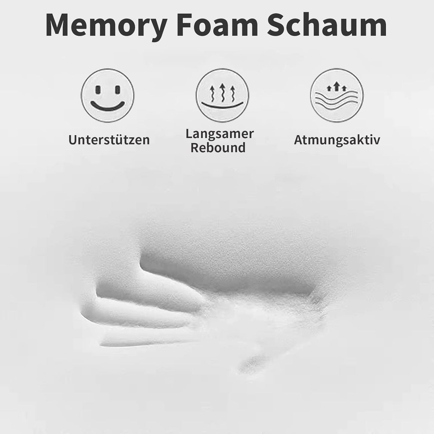 Cuscino Cervicale per Dormire, Cuscino Memory Foam, Antirussamento E Traspirante, Federa Anallergica - Supporto Ergonomico Con Altezza Regolabile E Onde Doppie-Dormi Come Una Brezza