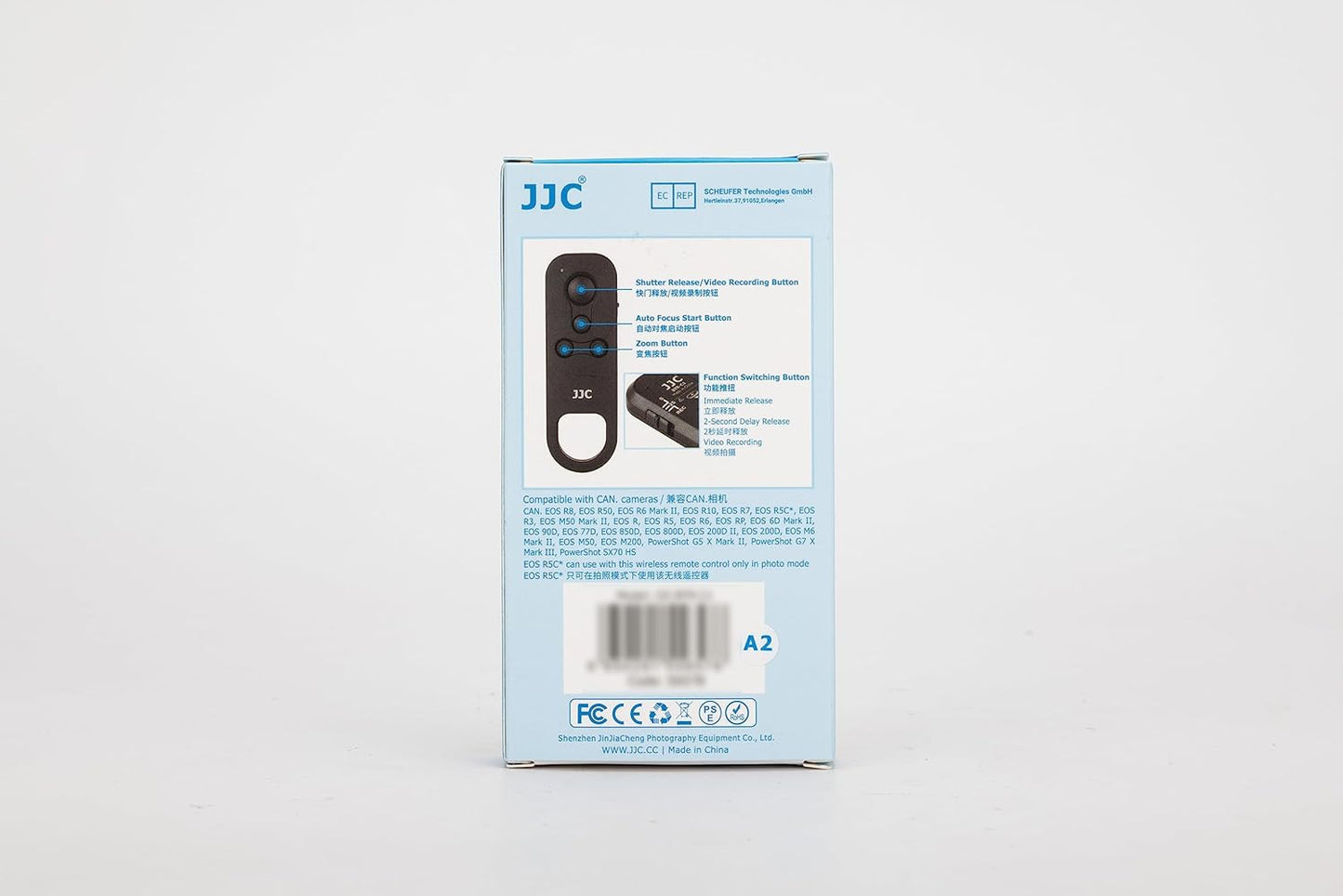 BR-E1 Telecomando Wireless Bluetooth per Canon EOS R10 R7 R3 R5 R6 R RP 90D 77D 850D 800D 200D II, 200D M50 M200, 6D Mark II, M6 Mark II, G5 X Mark II, G7 X Mark III, SX70 HS