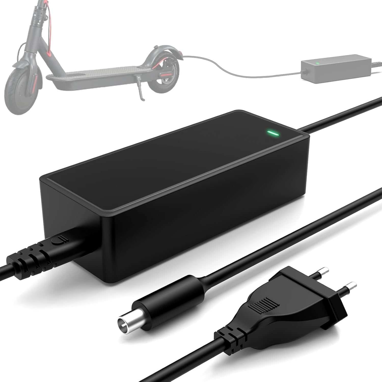42V 2A Caricabatterie per Monopattini Elettrici per Ninebot ES1 ES2 ES4 ES3 E22E E25E E45E, Xiaomi M365, Pro, Pro 2, Mi 3, S1 S2, Caricabatterie 36V per Xiaomi E Ninebot Scooter
