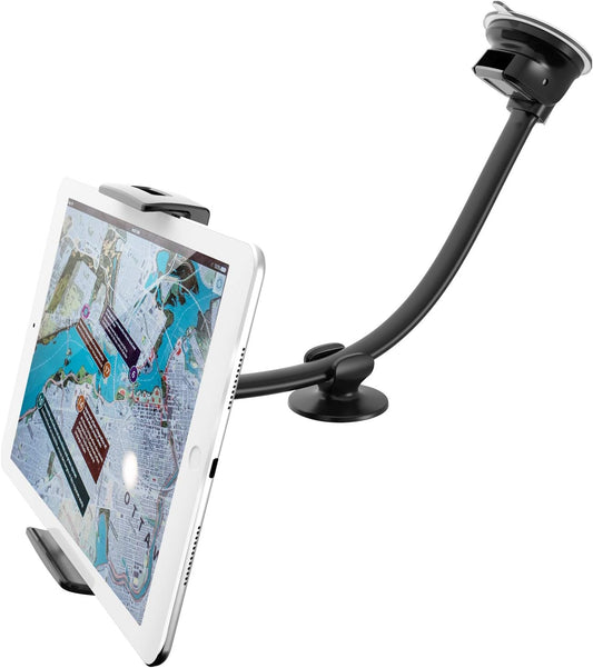 Porta Cellulare Da Auto, 360° Supporto Tablet Auto Parabrezza, Supporto Cellulare Auto Ventosa, Compatibile per Ipad, Iphone, Samsung E Dispositivi Da 7 a 11 Pollici