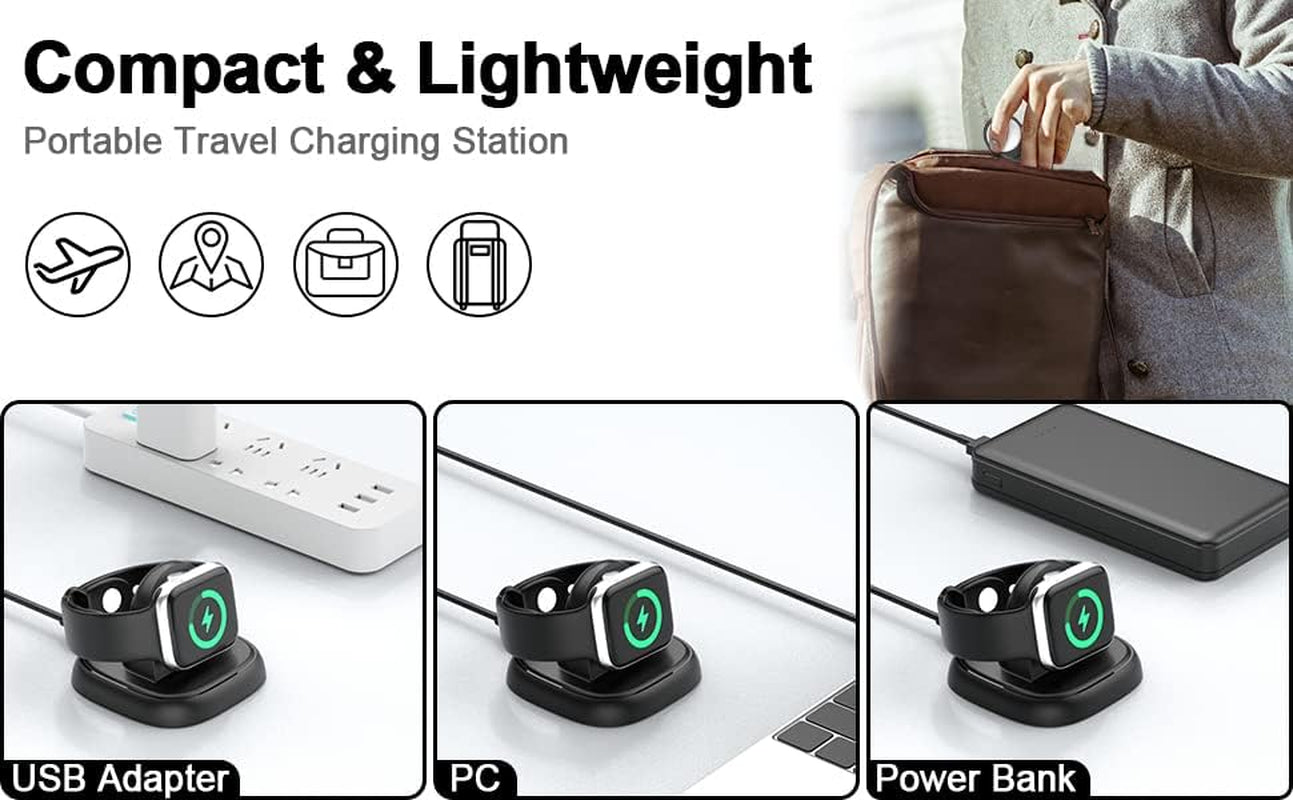 Caricabatterie Compatibile Con AGPTEK Smartwatch Da 1,3 Pollici, USB, Cavo Di Ricarica Rapido per AGPTEK LW11 Smartwatch (Nero)