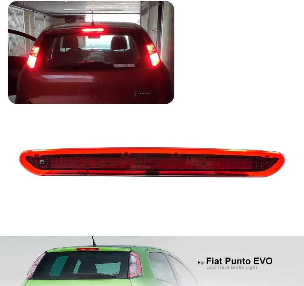 LED Rosso 3° Terza Luce Freno Posteriore Rondella Ugello Di Arresto Compatibile Con Fiat Punto Grande Ab.Arth Evo OEM 2122000407