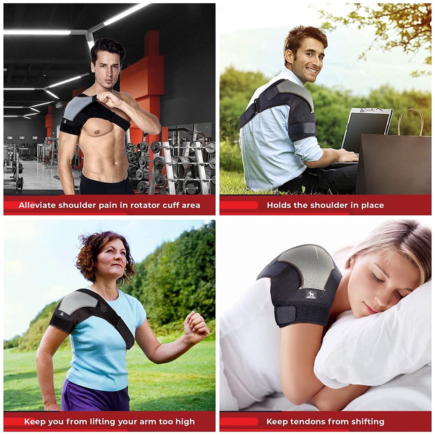 Tutore Spalla per Articolazione Acromioclavicolare E Tendinite│Supporto Spalla per Sollievo Dal Dolore E Prevenzione Da Infortuni │Sostegno Della Cuffia Rotatoria Singolo per Donne E Uomini By