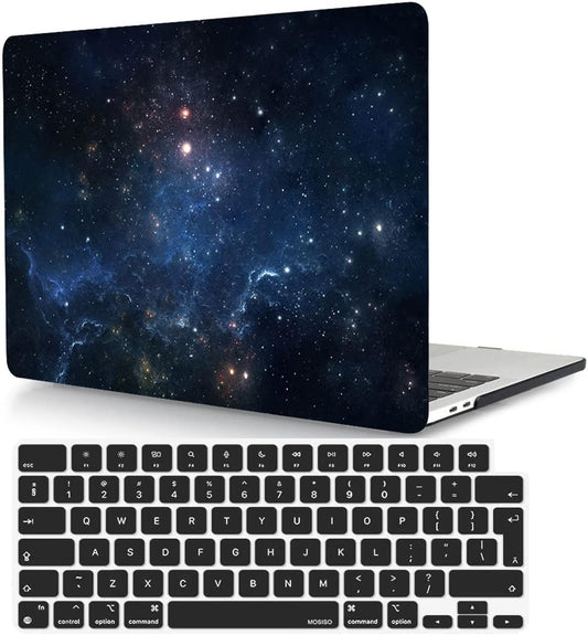 Custodia Rigido Compatibile Con Macbook Air 13.6 Pollici Modello A2681 M1 Pro Max 2022, Plastica Protettiva Guscio E Copritastiera per Mac Air 13.6" Con Liquid Display Retina, Cielo Stellato