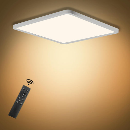 SUNZOS Lampada da Soffitto LED Plafoniera Dimmerabile 36W, 3000K/4500K/6500K 30Cm Lampada da Soffitto Pannello LED Dimmerabile per Lampada Soggiorno, Camera da Letto, Lampada da Cucina, Sala da Pranzo, Bagno, Lampade a LED Plafoniere