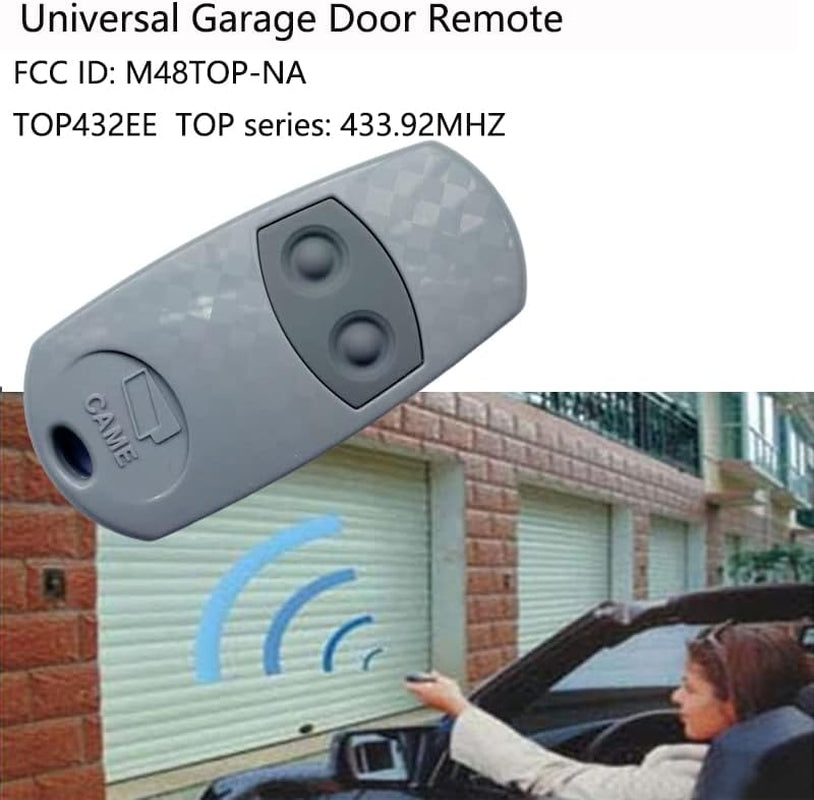 Télécommande Came Top 432EE 432EV, 2 Telecommandes Portatives 433, Compatibles Avec Télécommande De Porte Et De Garage Top432Ev/432/432Ee/432A /432M/432S T432/CAME 432,433.92Mhz…