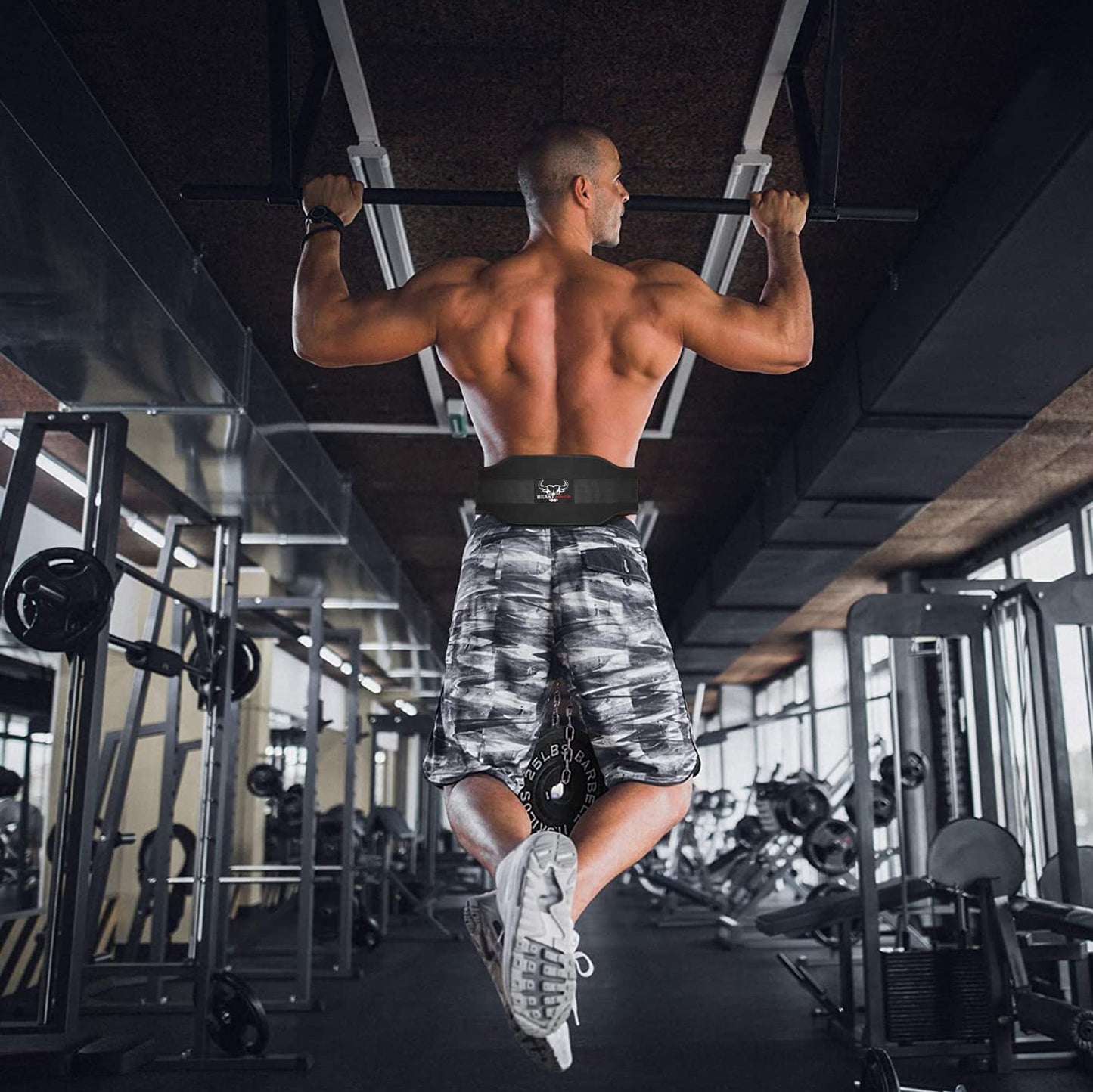 Cintura per Sollevamento Pesi a Doppia Forza 5.5 Imbottita in Neoprene per La Schiena, Palestra, Bodybuilding, Stacchi Da Terra, Esercizi Di Sollevamento Pesi, Fitness, Allenamento per Uomini E Donne,