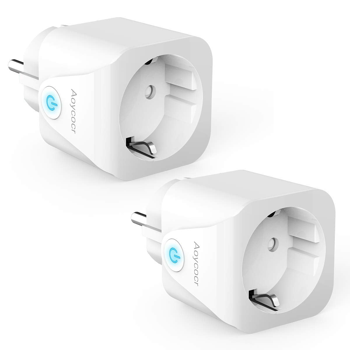 Presa Intelligente Wifi Smart Plug,  Presa Wireless 16A, Compatibile Con Google Home/Amazon Alexa, Controllo Remoto Funzione, per Ios Android App (2Pack)