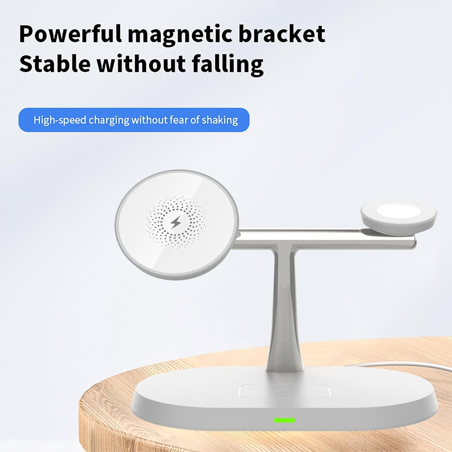 Caricatore Magnetico 3 in 1, Compatibile Con Caricabatterie Magsafe per Iphone 15/14/13/12, Con Adattatore PD, Ricarica Rapida Pieghevole per Apple Watch Ultra/9/8/7/6/5/4 E Airpods Pro/3/2