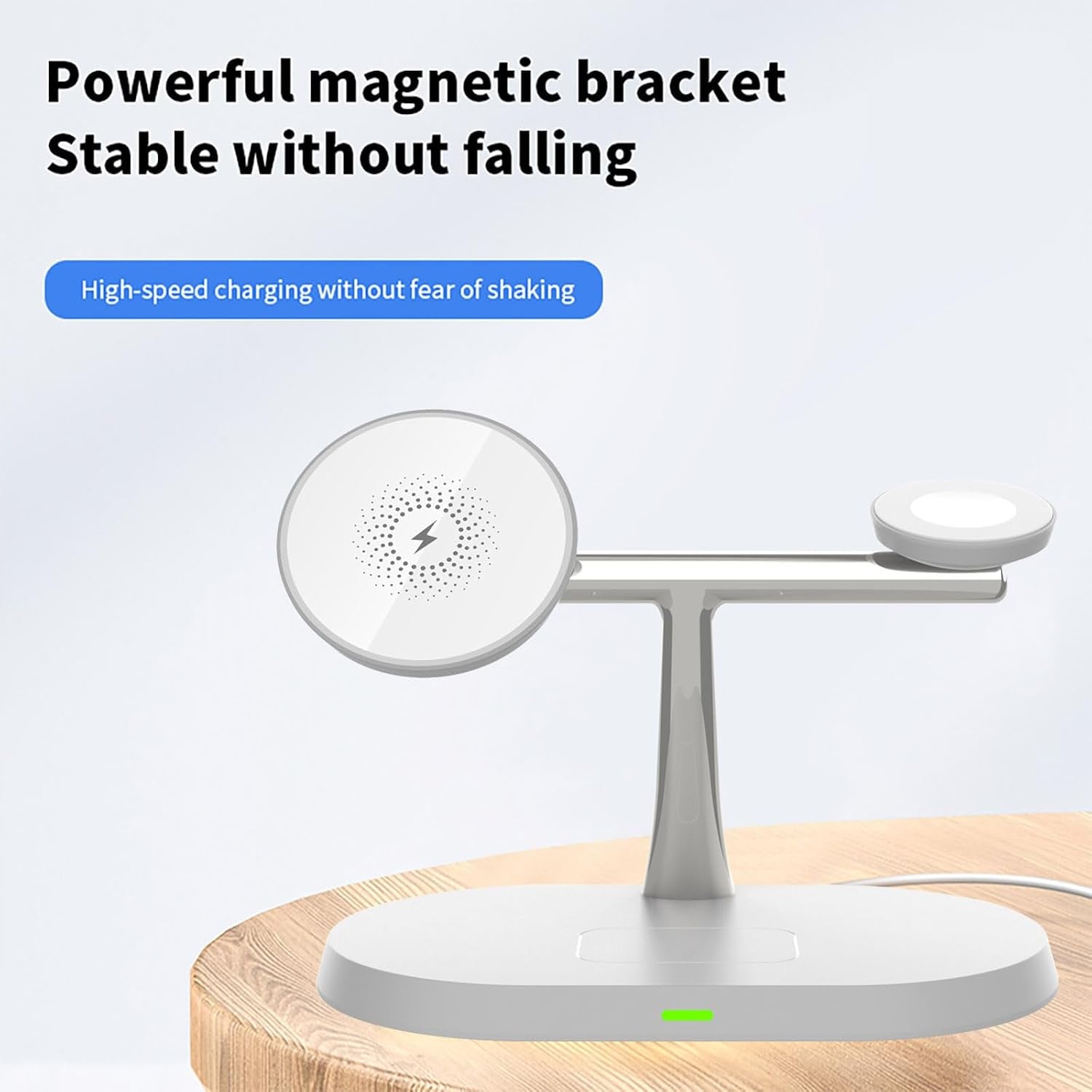 Caricatore Magnetico 3 in 1, Compatibile Con Caricabatterie Magsafe per Iphone 15/14/13/12, Con Adattatore PD, Ricarica Rapida Pieghevole per Apple Watch Ultra/9/8/7/6/5/4 E Airpods Pro/3/2