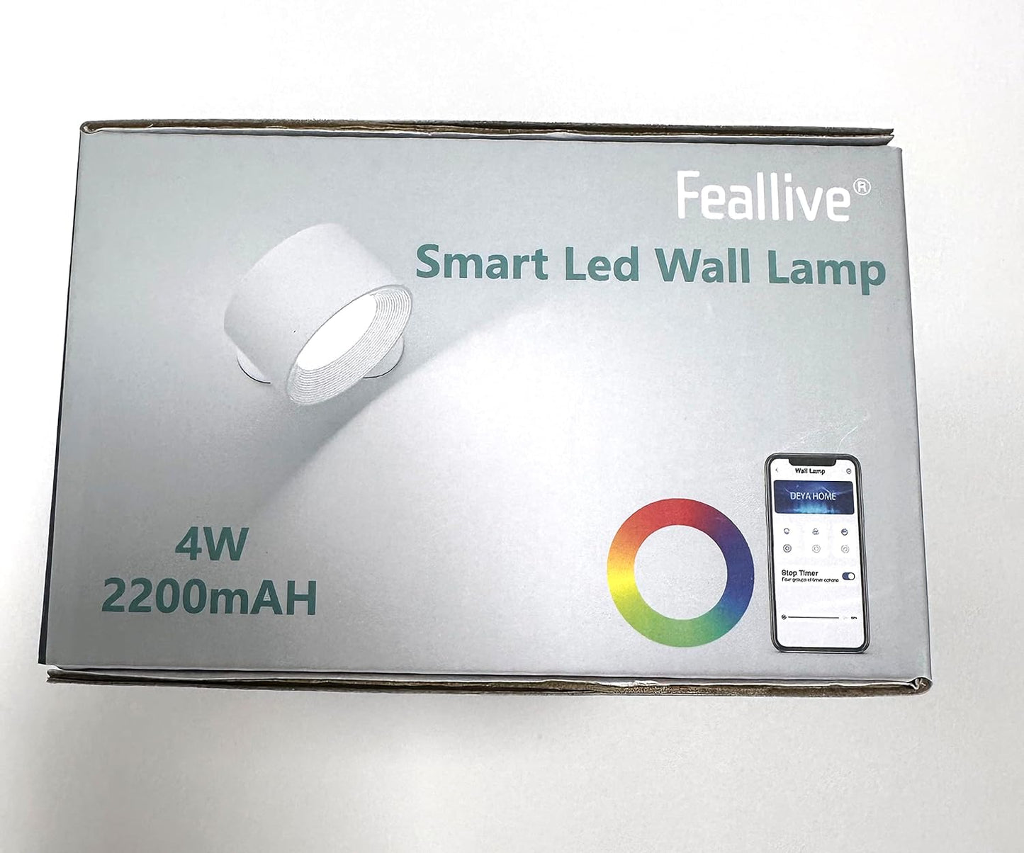 Lampada Da Parete per Interni, Smart, Dimmerabile, Con Batteria, Con Porta Di Ricarica USB, a LED, Controllo Touch, 3 Livelli Di Luminosità, 16 Milioni Di Colori, Girevole a 360°, per Soggiorno