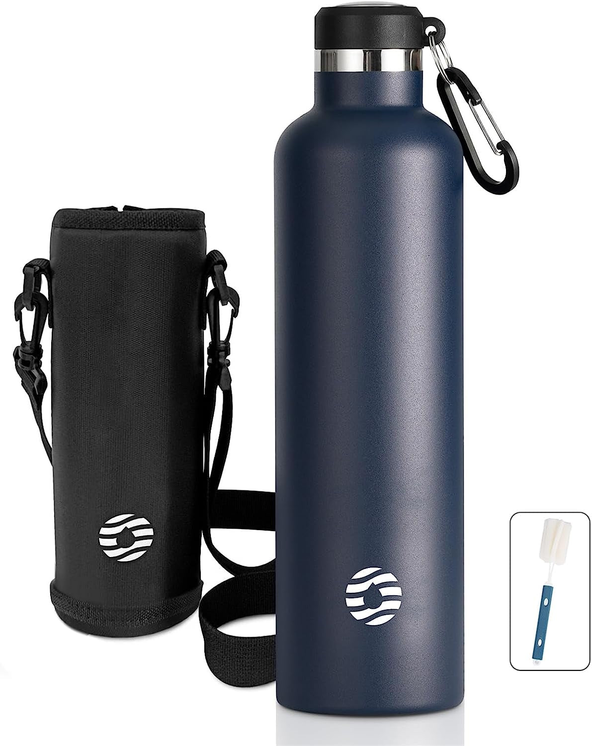 Borraccia Termica in Acciaio Inox 750Ml/1L + Zaino, Facile Da Pulire, Bottiglia Termica Senza Perdite - Senza BPA Borracce, per Scuola, Sport, Campeggio, Yoga, Palestra