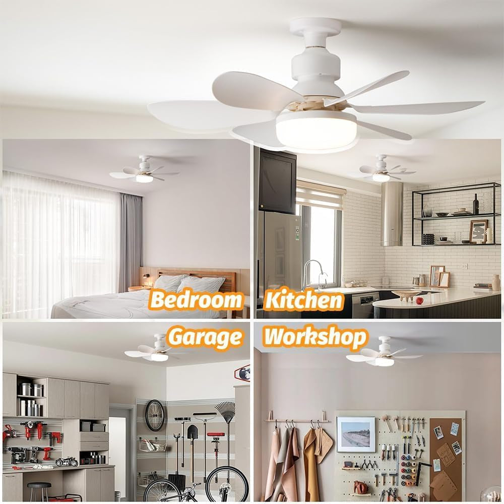 Ventilatore Da Soffitto Con Illuminazione E Telecomando, E26/E27, Lampada Da Soffitto Con Ventilatore, Lampada Da Soffitto LED Da 40 W, Con Ventilatore, Velocità Del Vento Regolabile, 3