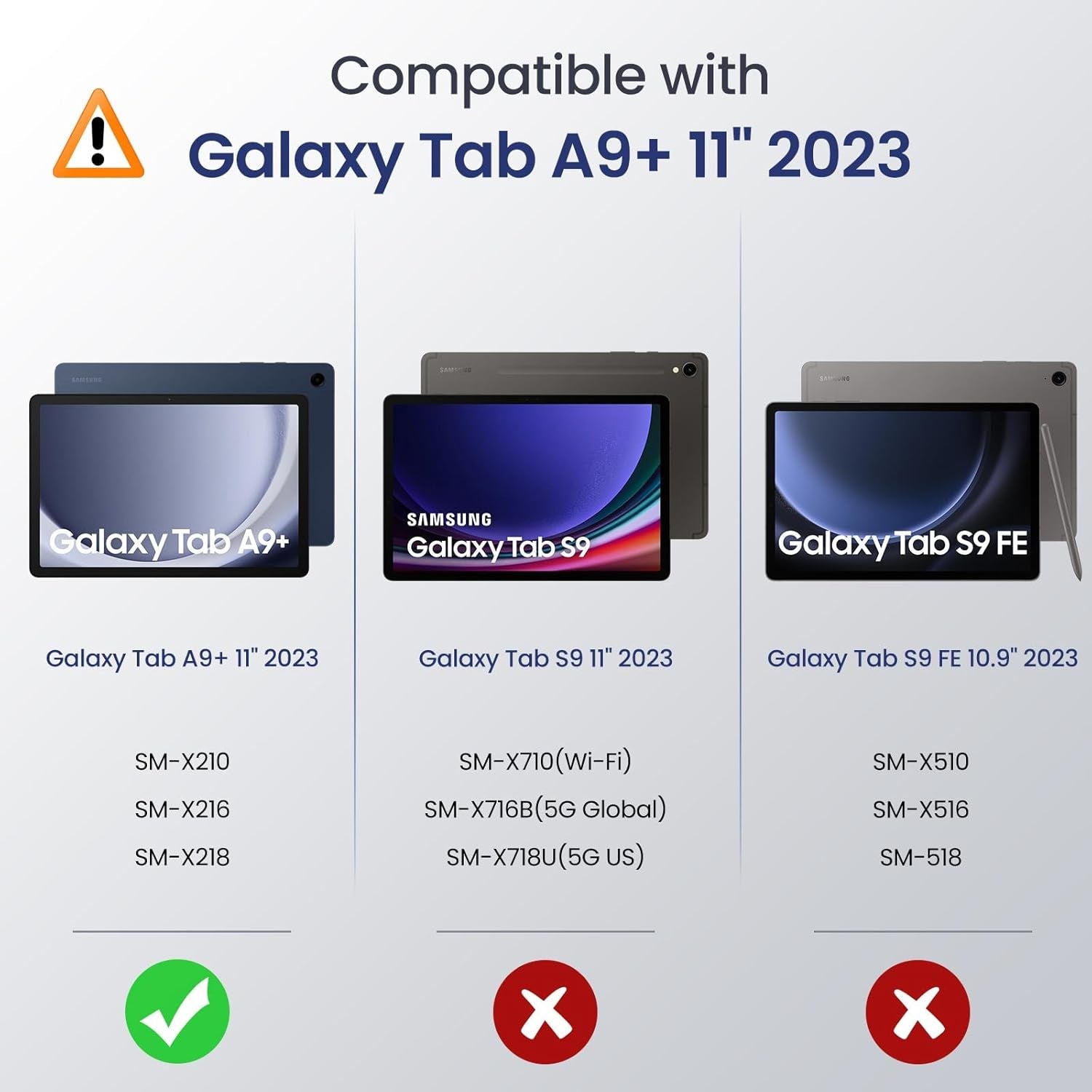 Custodia Con Tastiera per Galaxy Tab A9 Plus/ A9+, Cover Con Tastiera per Samsung Galaxy Tab A9 Plus/ A9+ 11" 2023 Con Supporto per S Pen Holder E Touchpad, Tastiera Bluetooth Rimovibile, Nero