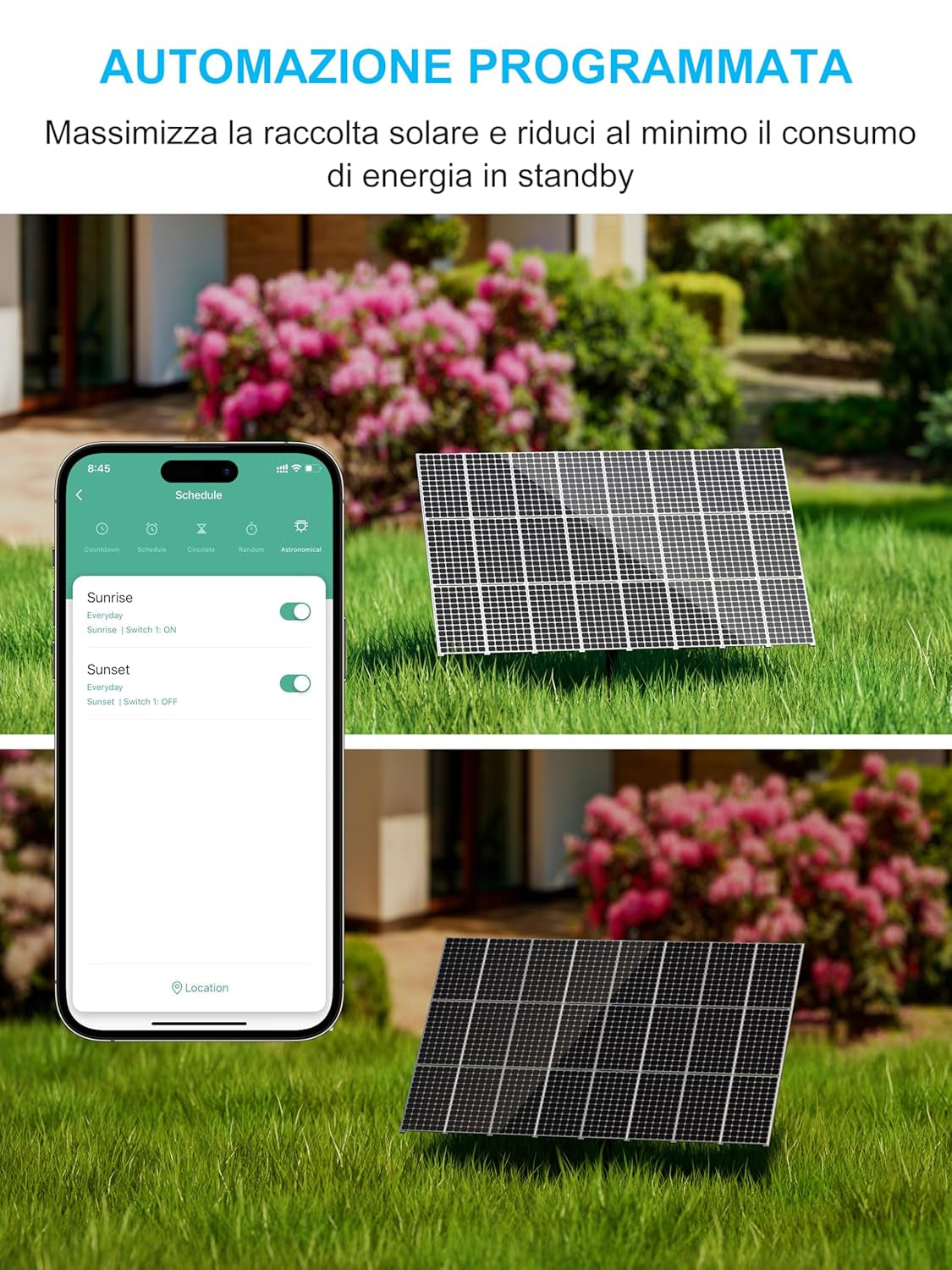 Presa Intelligente per Centrale Elettrica Da Balcone, Misurazione Della Produzione Di Energia Di Mini-Impianti Fotovoltaici, Compatibile Con Alexa E Google Home,16A 26680W